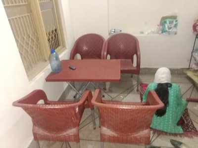 Teble set 4 sofa chairs and table