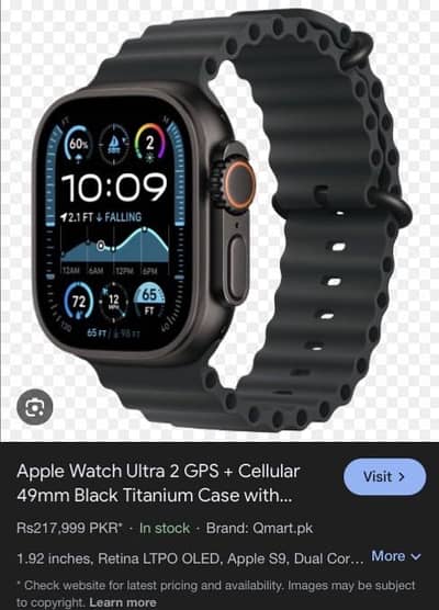 Apple Watch Ultra 2 Black Titanium 100% Battery Health