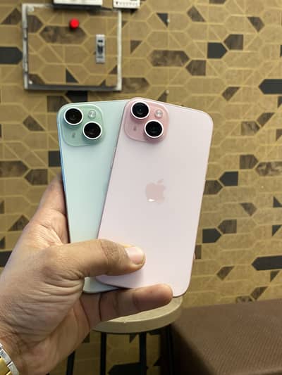 iPhone 15 dual Sim PTA 128GB water pack