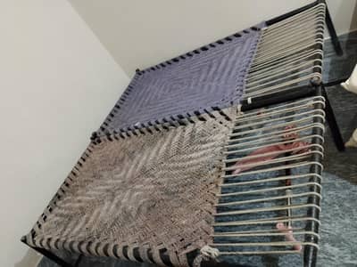 2 metal charpai same as new for sale