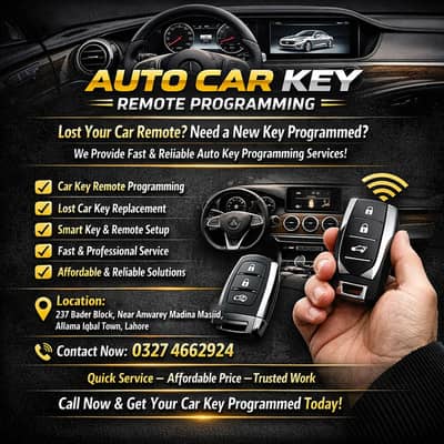 Auto Car Key Programming | Smart Key & Remote Repair | Lahore