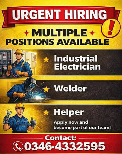 INDUSTRIAL ELECTRICION , WELLDER , HELPER