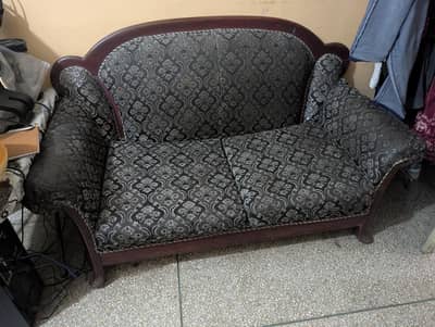 Tali Wood 3 Seater Sofa Set