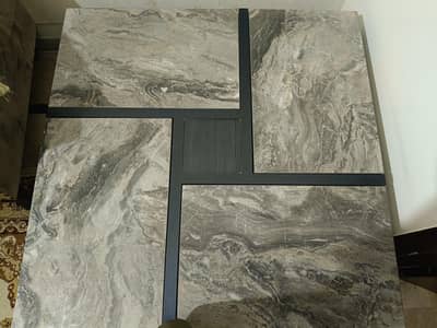 Stylish Marble Finish Center Table with Storage