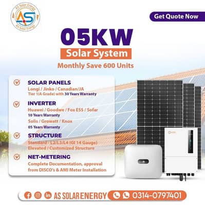 Solar Panels / Solar Inverters / Batteries Complete Solar Solution