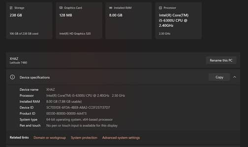 Core i5 6 generation