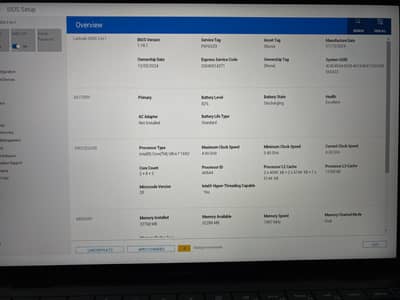 Dell Latitude 9450 Laptop | BIOS Setup Screen