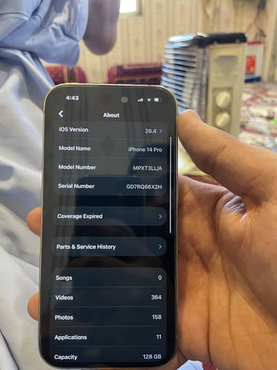 I phone used like  128 gb