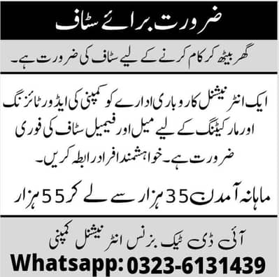  آن لائن بزنس کا سنہری موقع! 