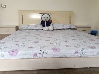 Imported Chinese Double Bed with side tables & mattress