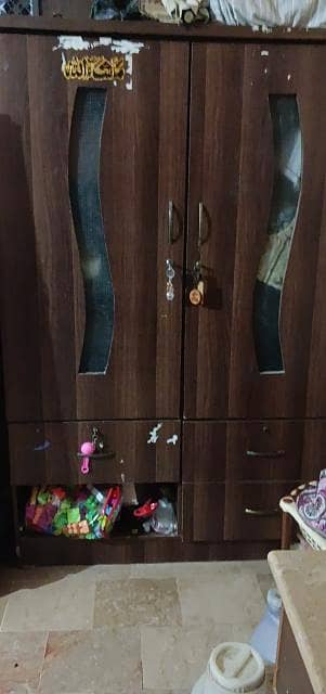 wooden wardrobe