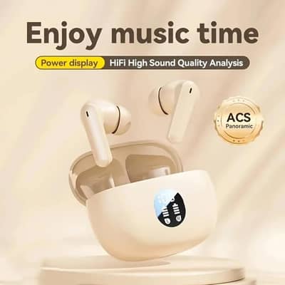 White Long Lasting Battery Wiith Fast Charge Earbuds