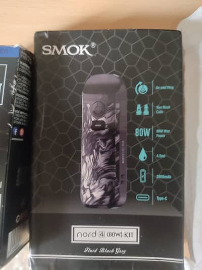 SMOK Nord 4 (80W) Vape Kit with e-liquid 2 day used