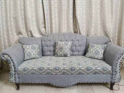 7 Seater Sofa Set with 3 tables in new perfect condition