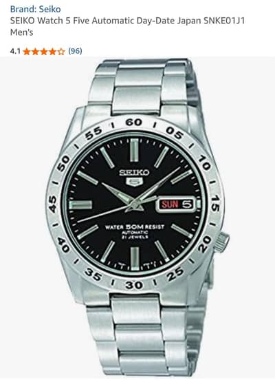 SEIKO Watch Automatic Day-Date Japan SNKE01J1
