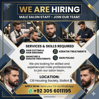 Hair Saloon Expert Required  (Urgent Hiring)