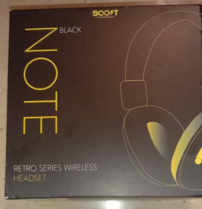 Boost Note Black Retro Series Wireless Headset