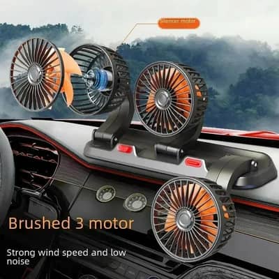 3 head car fan cooling fan auto ventelation.  whatsapp 0328-2609081