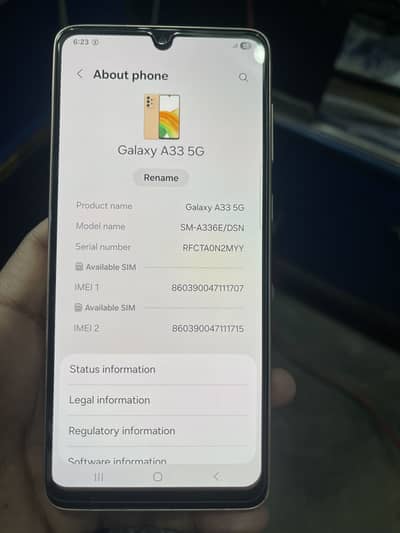 Samsung a33 5g