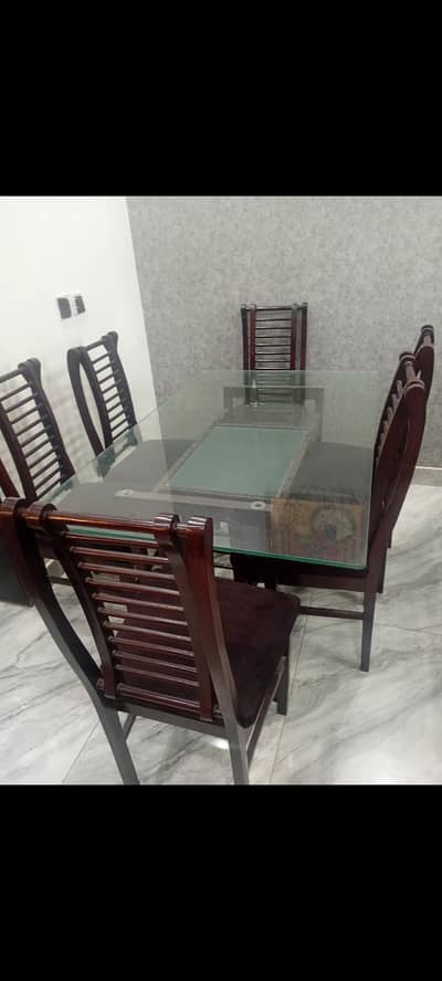 6 seater Dining table & L shape sofas
