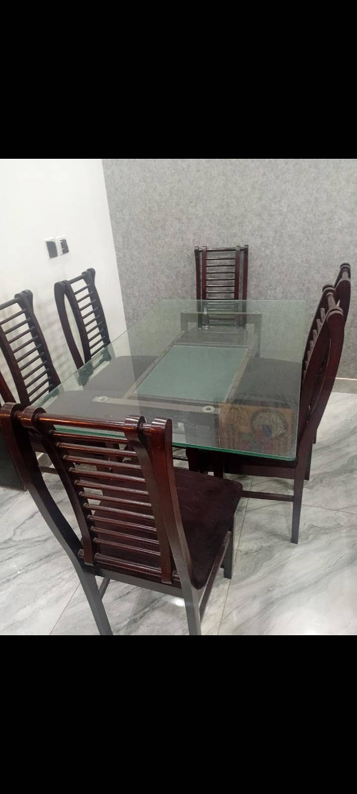 6 seater Dining table & L shape sofas 0