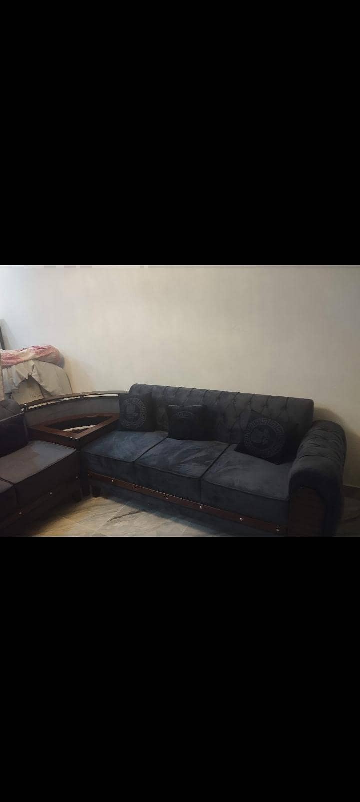 6 seater Dining table & L shape sofas 2