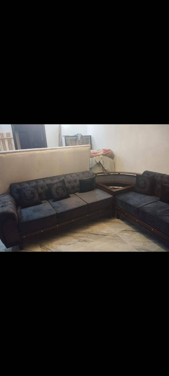 6 seater Dining table & L shape sofas 3