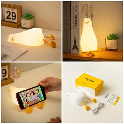 Duck Character Lamp Rechargeable Timer Dimmable