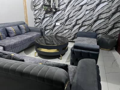 Sofa Set for Sale excellent condition with Table+Diwan+ 2 Pouf