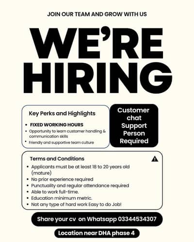 Need persons for chat support urgent