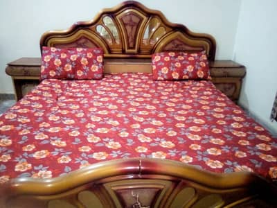 Urgent Sale! Full Bedroom Set – Double Bed + 3 Door Almari + Dressing