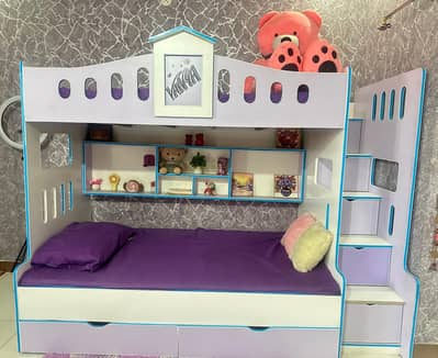 Bunk Bed with two New Molty foam mattresses and Dressing table