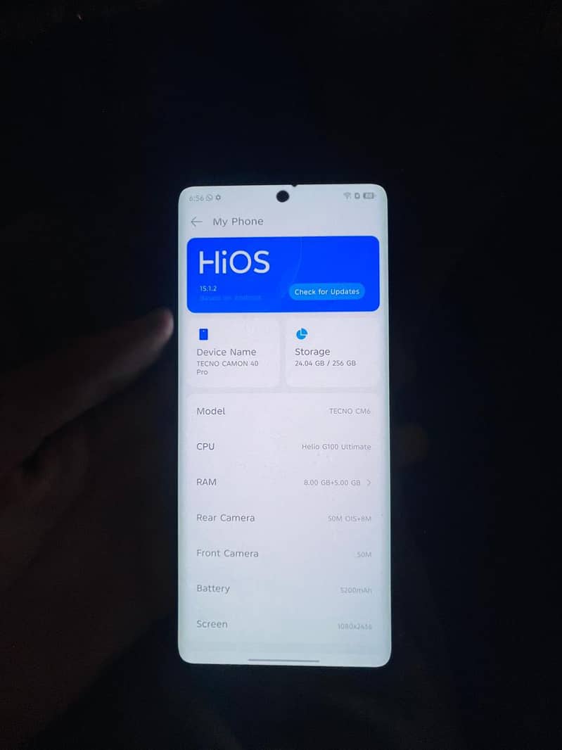 Tecno Camon 40 Pro with box touch issue 2