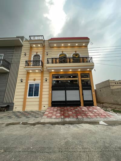 Al Makkah town Rafi qamar road new brand luxury 5 marly proper double story house for sale