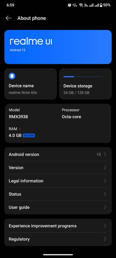 Realme Note a60x
