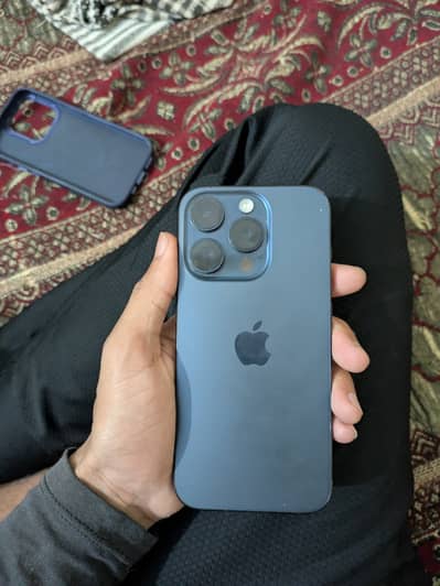 iPhone 15 Pro Blue Titanium 128GB JV | 9/10 Condition | Box + Charger