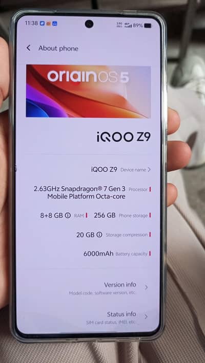 Vivo IQOO Z9 5g (china) 3 month Sim time (orig box and 80Watt chargr )