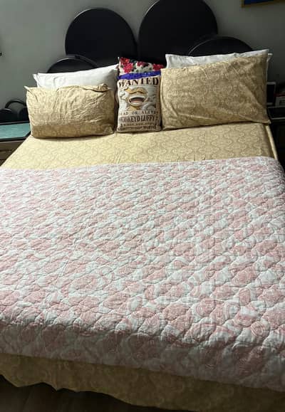 Double bed with side tables and dressing table for sale