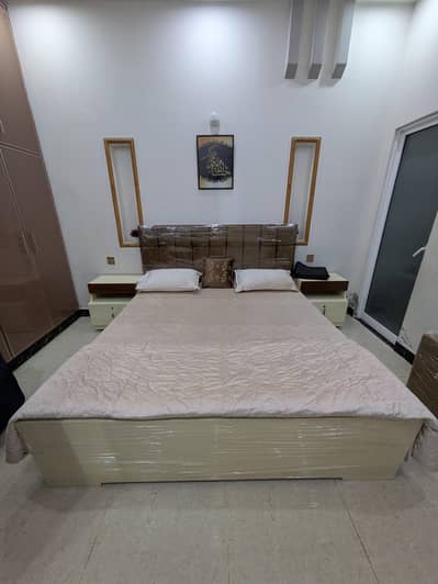 King Size Bed 78 x 72 with Side Table and Dressing Without Mattress