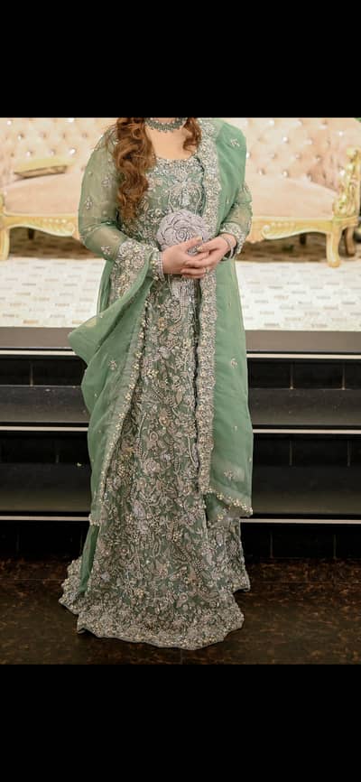 Heavy bridal dress fully embellished worn one time only