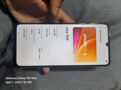 VIVO Y05 4+4 GB ram 64GB memory Full Box PTA Official Approved