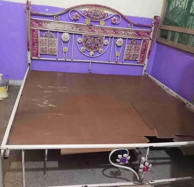 6×6 Steel Bed with Designer Headboard – Solid & Durable | Rs. 10,000