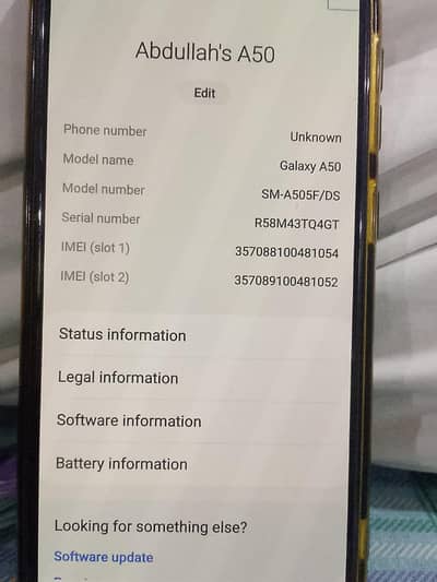 Samsung galaxy A50 REM 464,64 PTA Approved