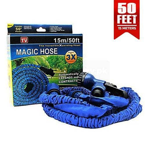 Multi-Function Expandable Magic Hose Pipe 50ft Water Spray Gunn