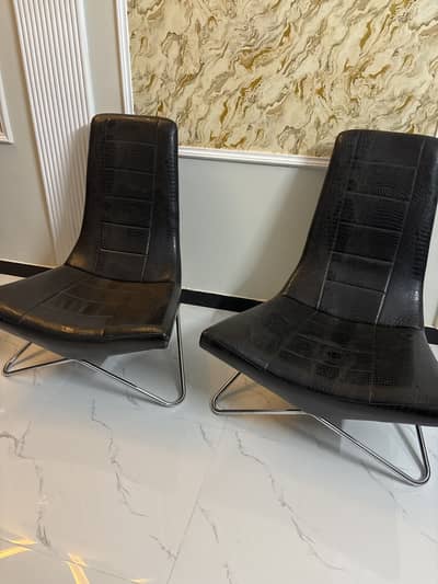 Black drawing room chairs
