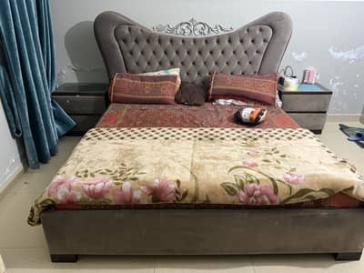 Master size bed available with side tables and dressing table