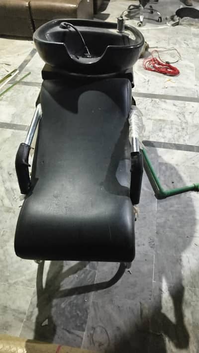 salon chairs , facial bed, shampoo unit