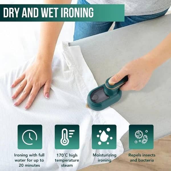 Portable  Steam Iron | Handheld Garment Steamer Wrinkle Remover Travel-Friendly
