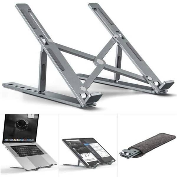 Premium Aluminum Foldable Laptop Stand | Sturdy, Adjustable, Portable