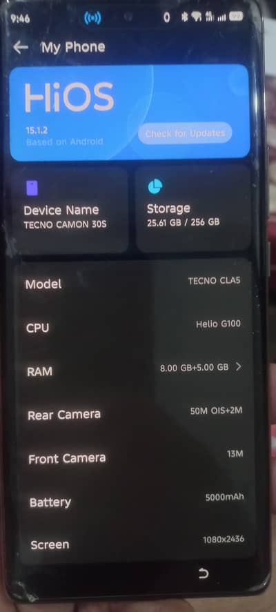 Tecno camon 30s CLA5